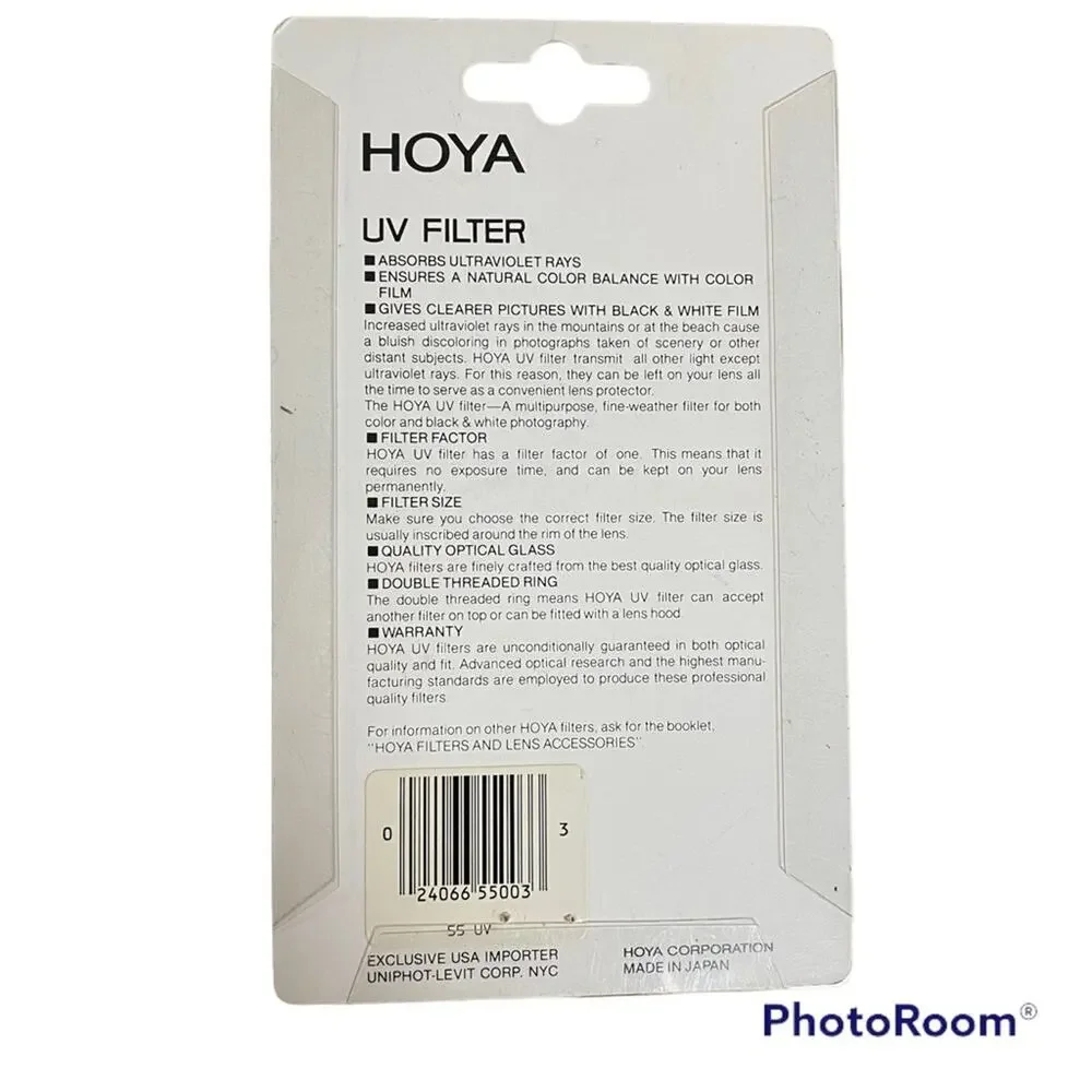 Hoya vintage camera uv‎ lense filter 55mm